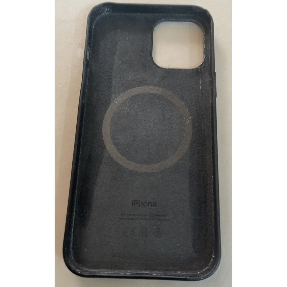 Apple iPhone 12 Pro Max OEM Leather MagSafe Fitted Case/Skin Magnetic Black